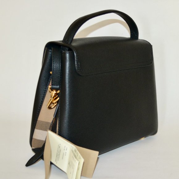 NWT BURBERRY DERBY LEATHER HOUSE CHECK SMALL CAMBERLEY TOTE BAG - Picture 4 of 10
